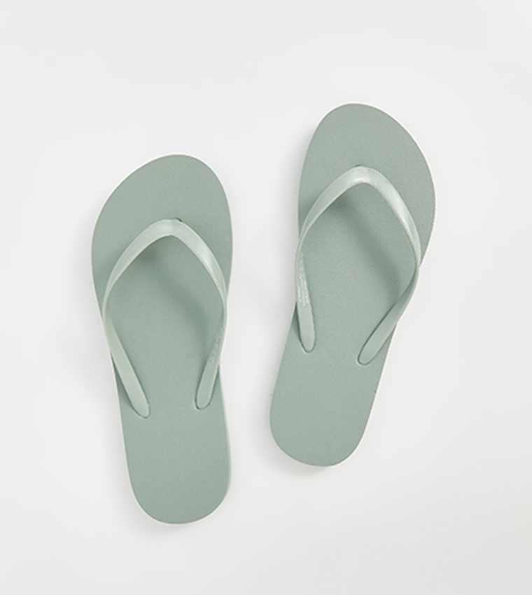 Thong-Strap Beach Flip-Flops