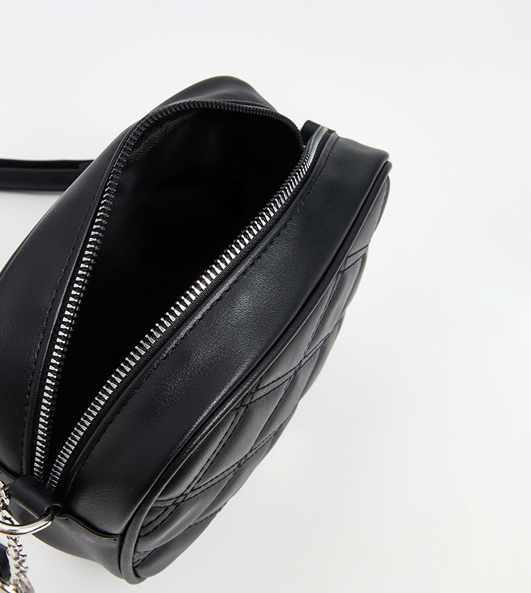 Quilted Zippered Crossbody Bag
