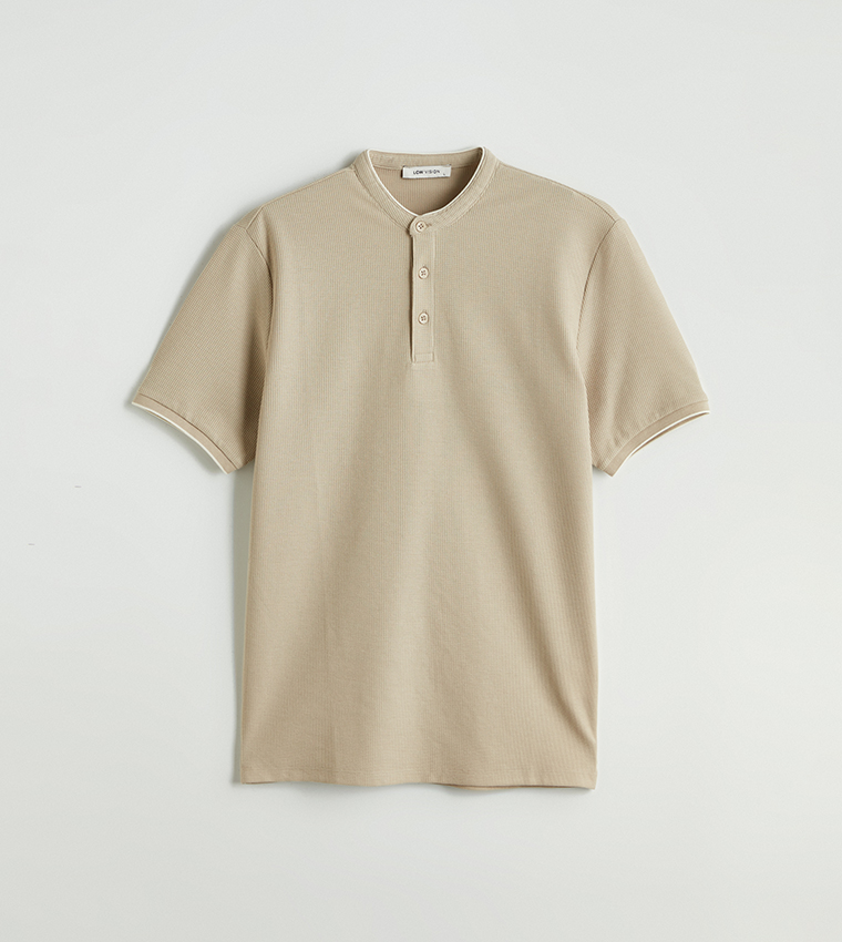 Textured Short Sleeves T-Shirt