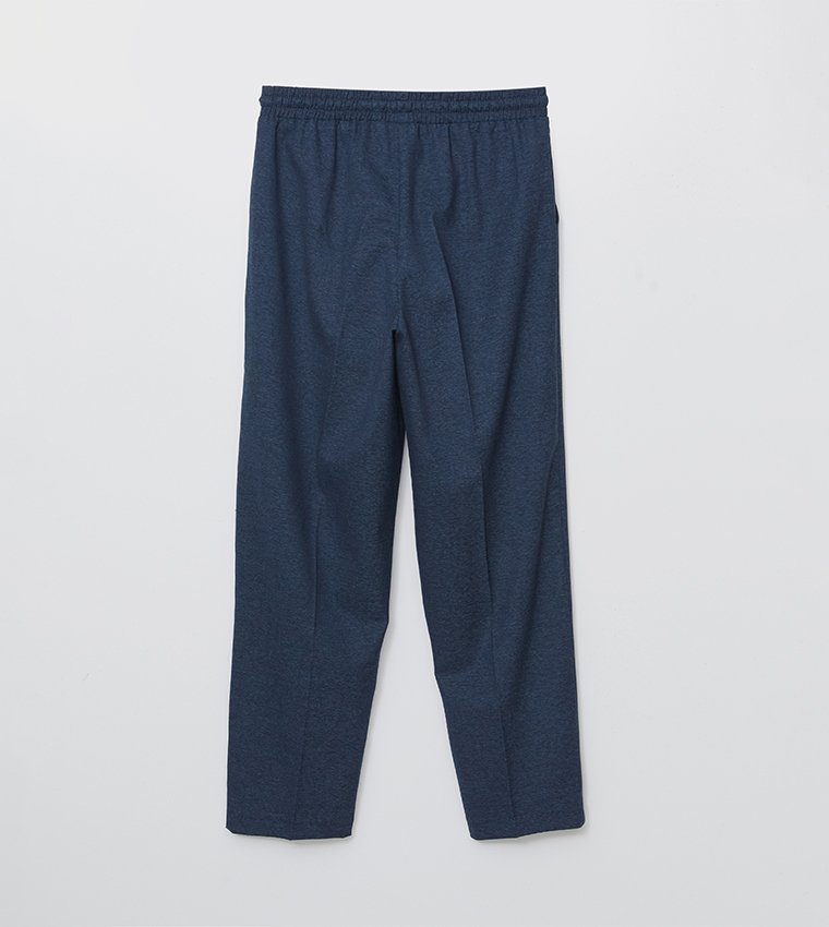Drawstring Waist Carrot Fit Pants