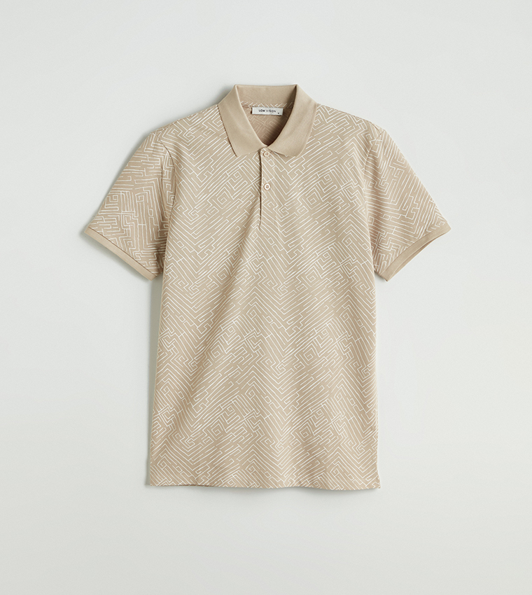 Patterned Short Sleeves Pike Polo T-Shirt