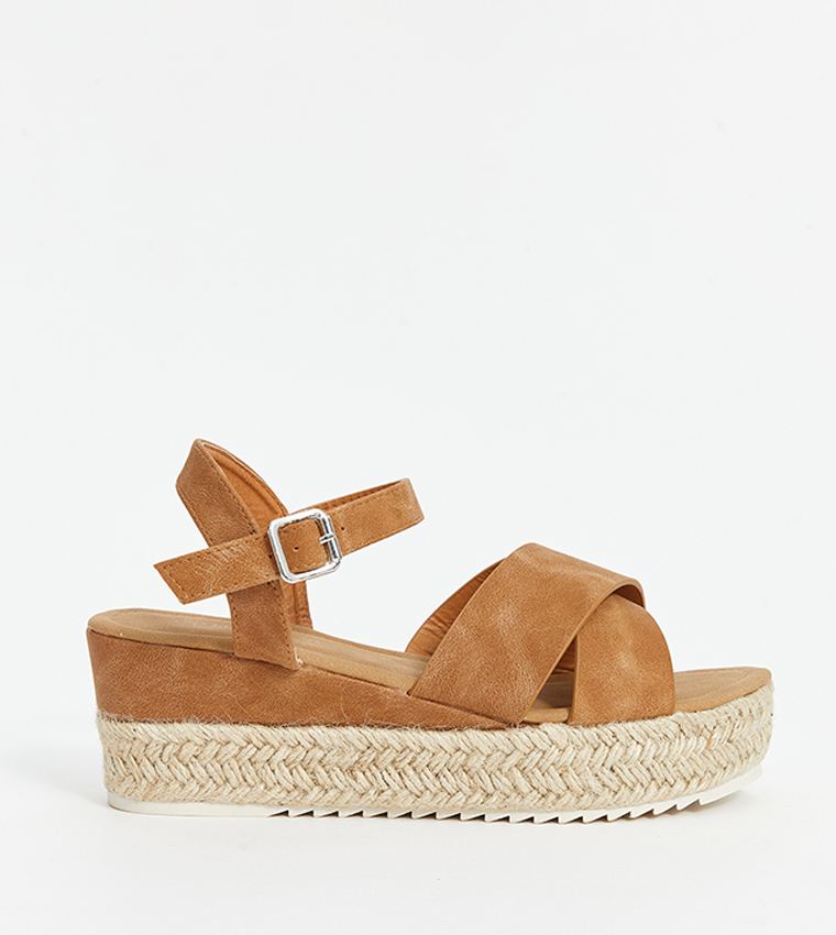 Ankle Strap Espadrille Wedge Sandals