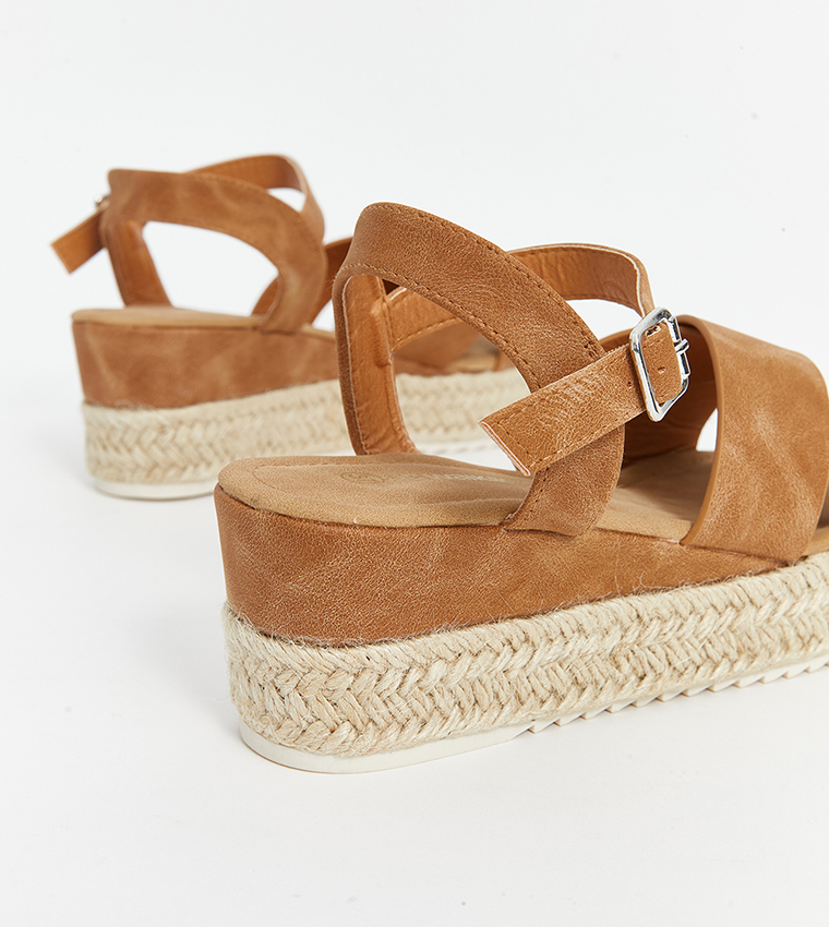 Ankle Strap Espadrille Wedge Sandals