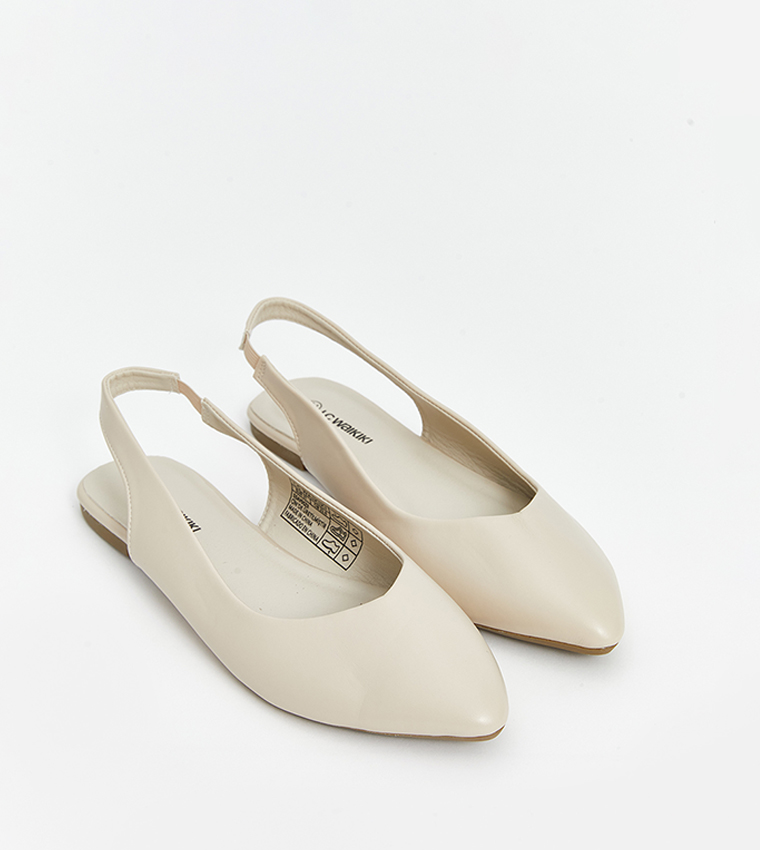 Leather Look Flat Shoes