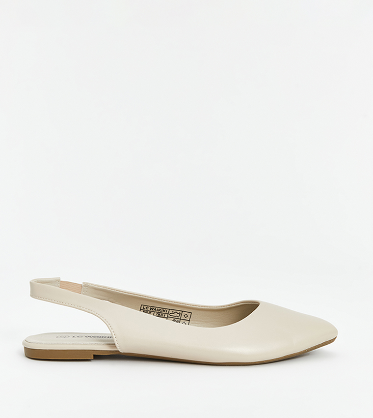 Leather Look Flat Shoes