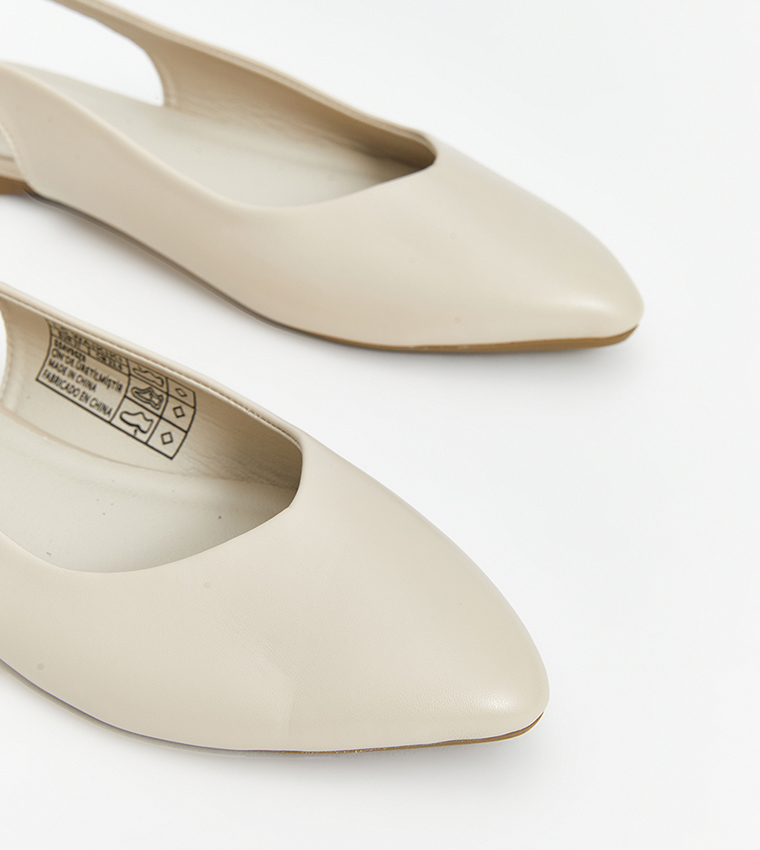 Leather Look Flat Shoes