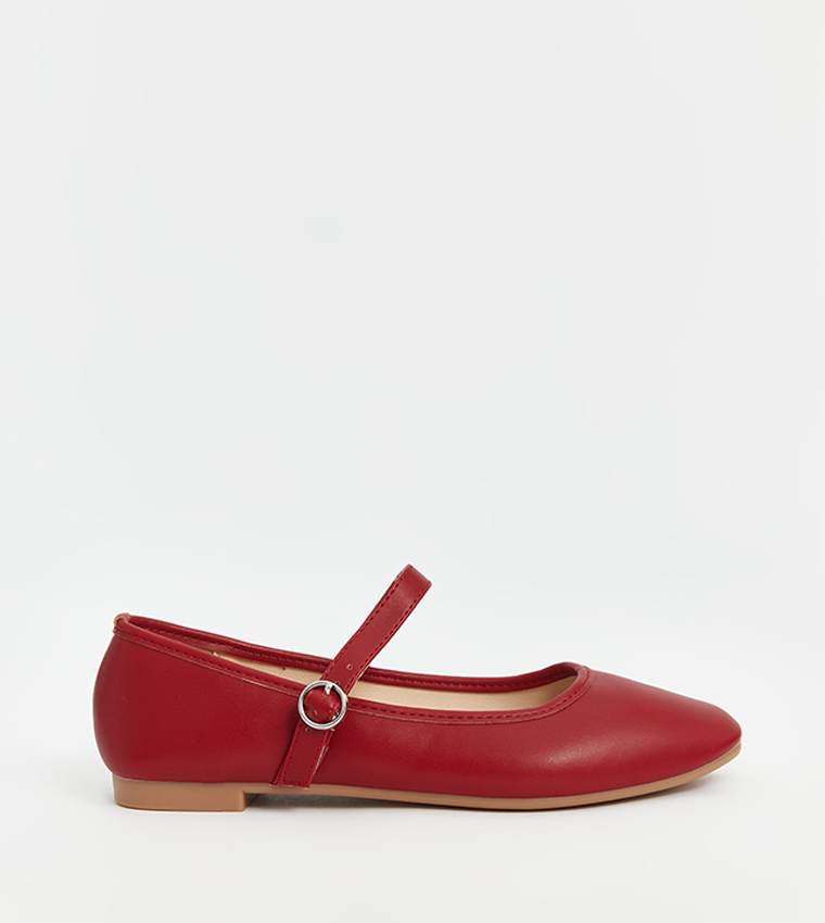 Leather Look Mary Jane Shoes