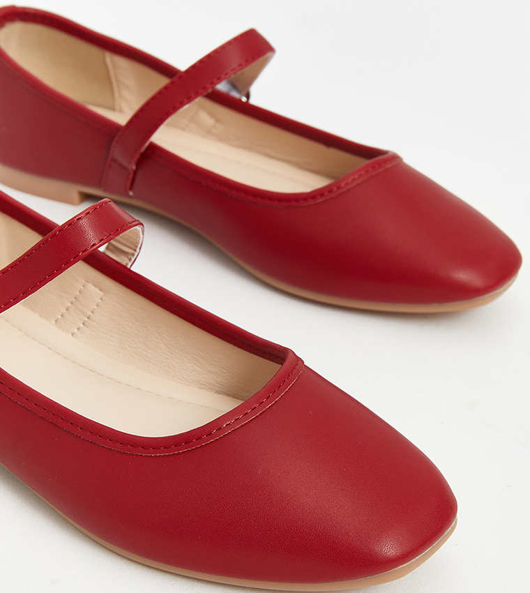 Leather Look Mary Jane Shoes