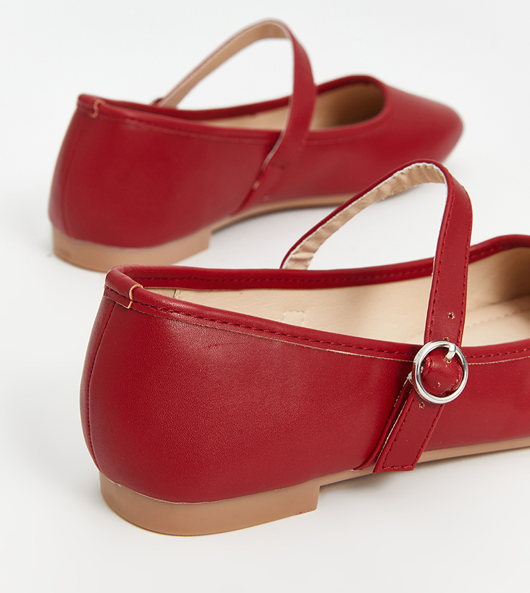 Leather Look Mary Jane Shoes