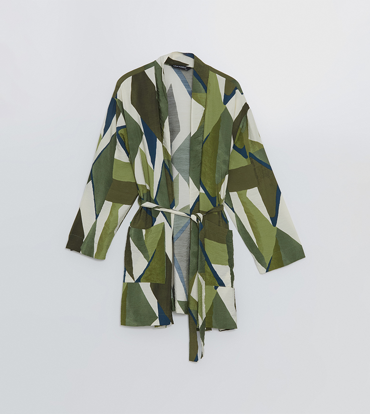 Patterned Long Sleeves Kimono