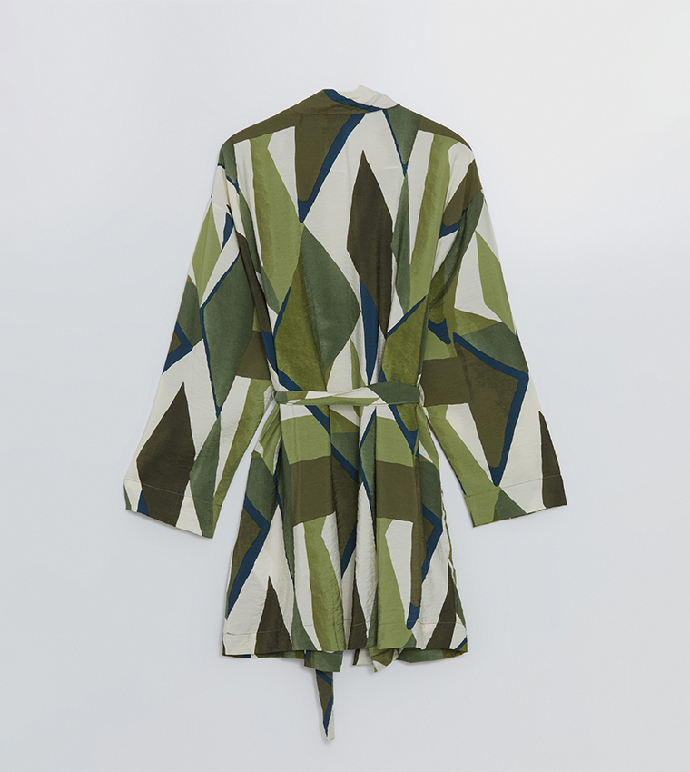 Patterned Long Sleeves Kimono