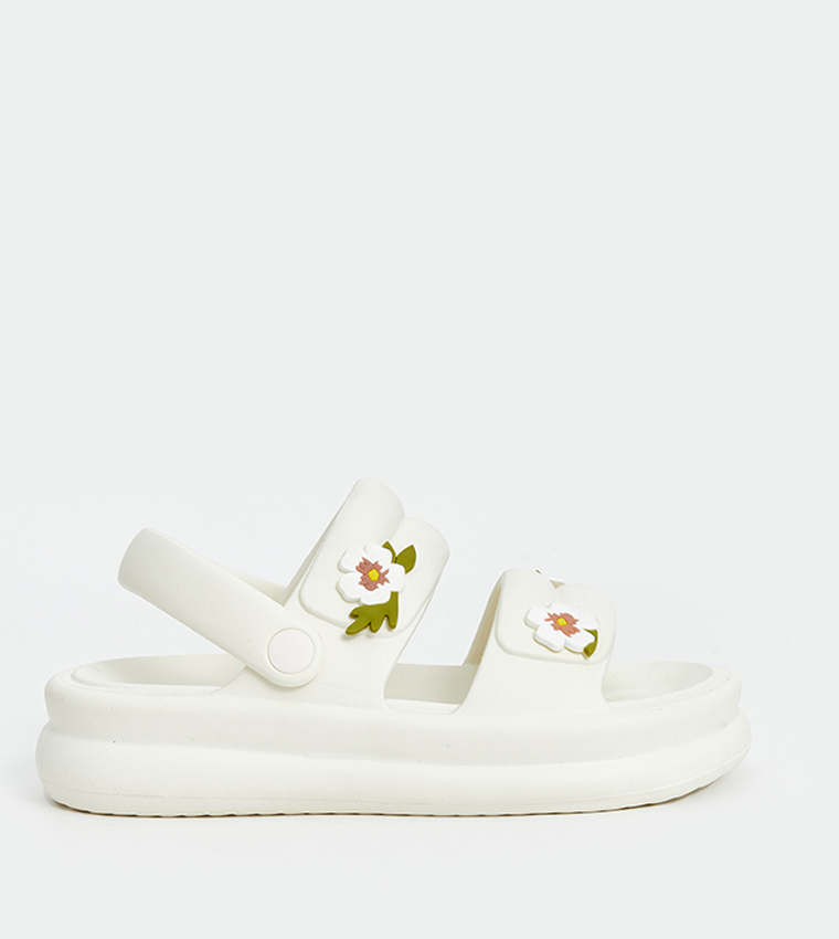 Buy LC Waikiki Double Band Platform Sandals In White 6thStreet UAE - Main Image