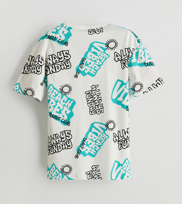 Boys Printed Crew Neck T-Shirt