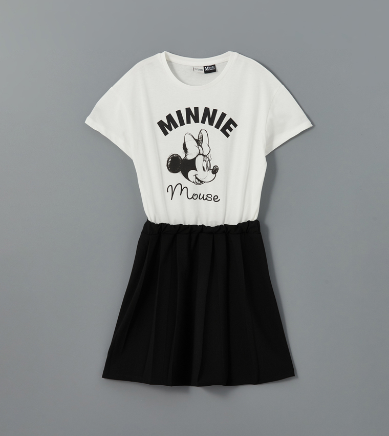 Minnie Mouse Printed Short Sleeves Dress