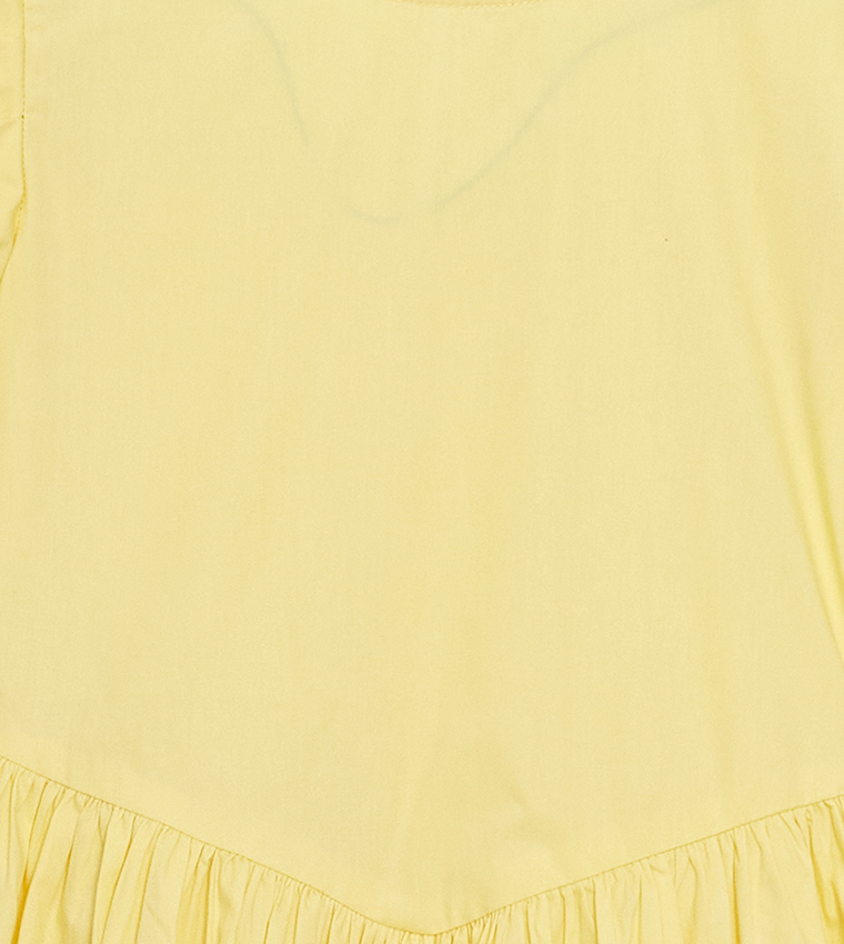 Solid Short Sleeves Dress