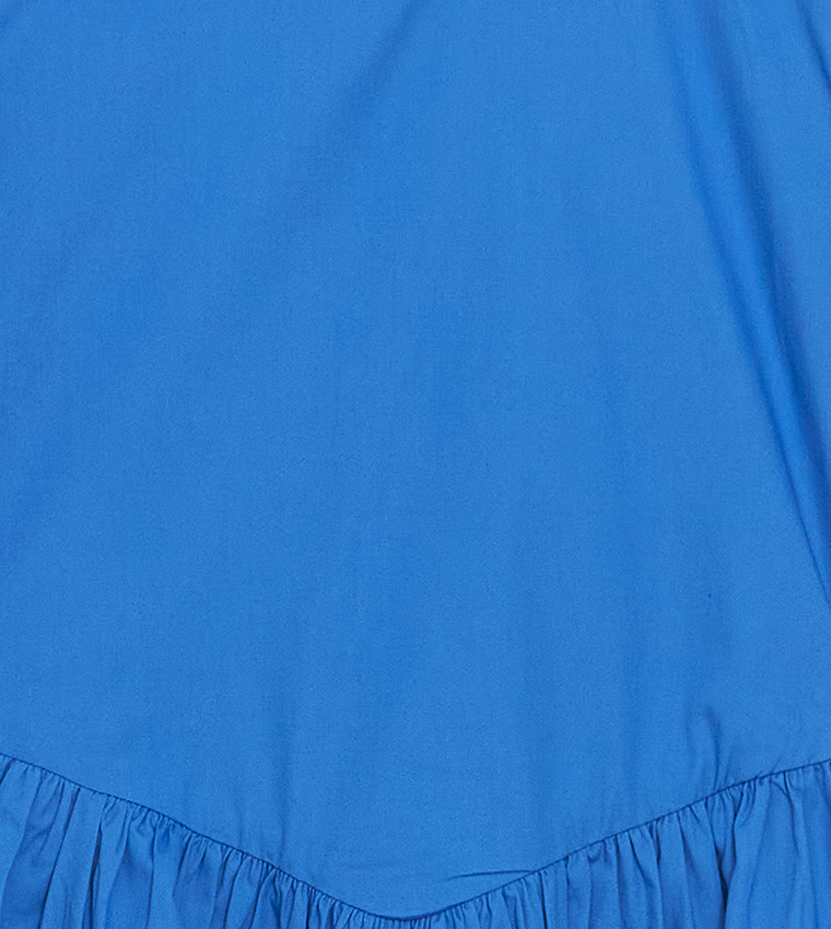 Solid Short Sleeves Dress