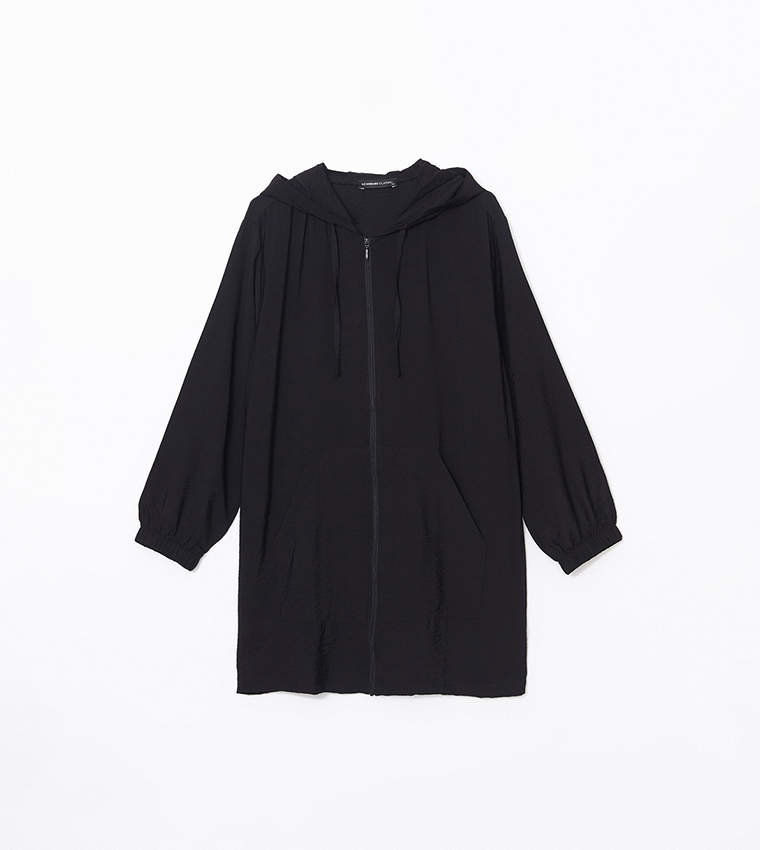 Textured Long Sleeves Tunic Jacket