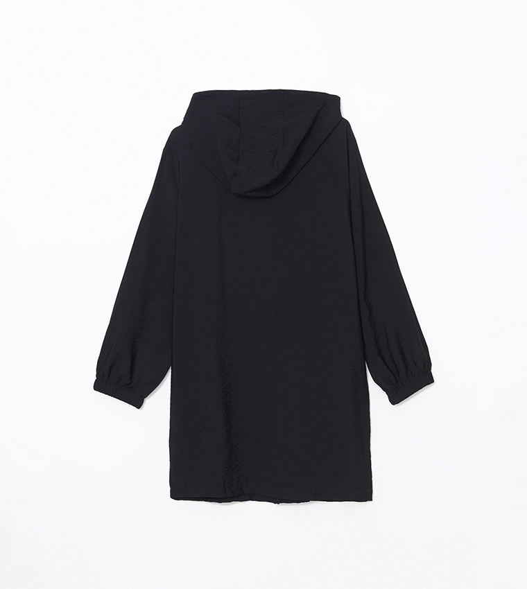 Textured Long Sleeves Tunic Jacket
