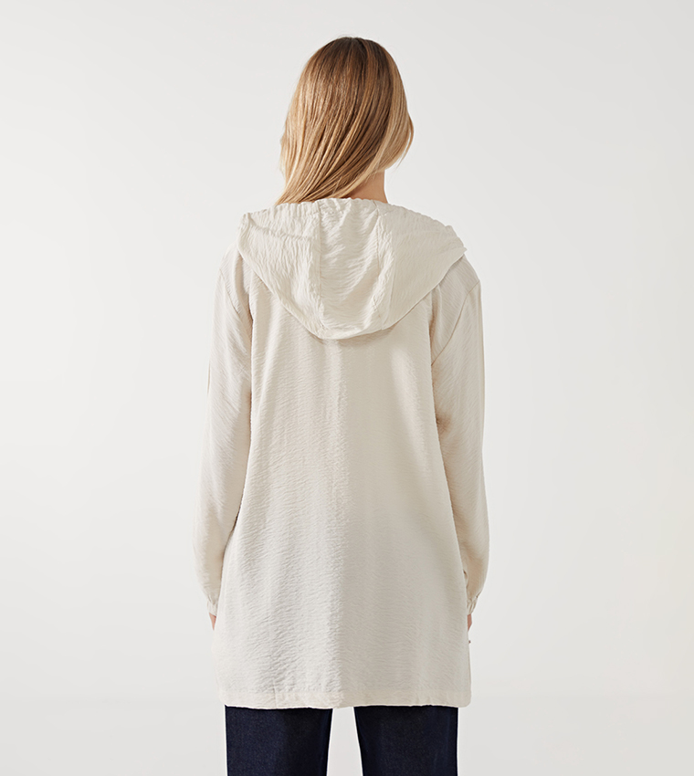 Textured Long Sleeves Tunic Jacket