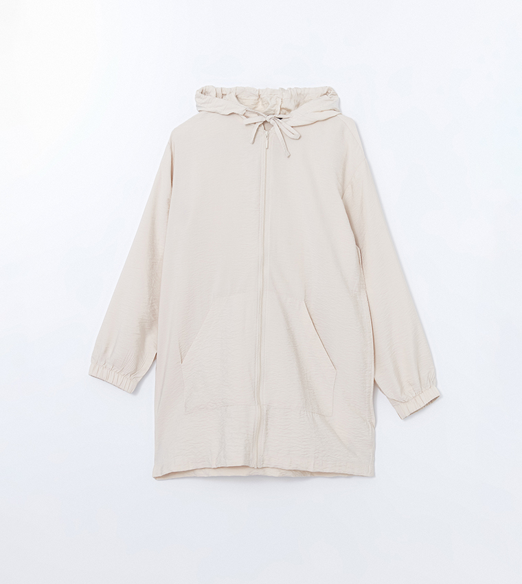 Textured Long Sleeves Tunic Jacket