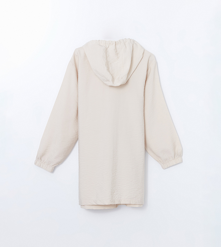 Textured Long Sleeves Tunic Jacket