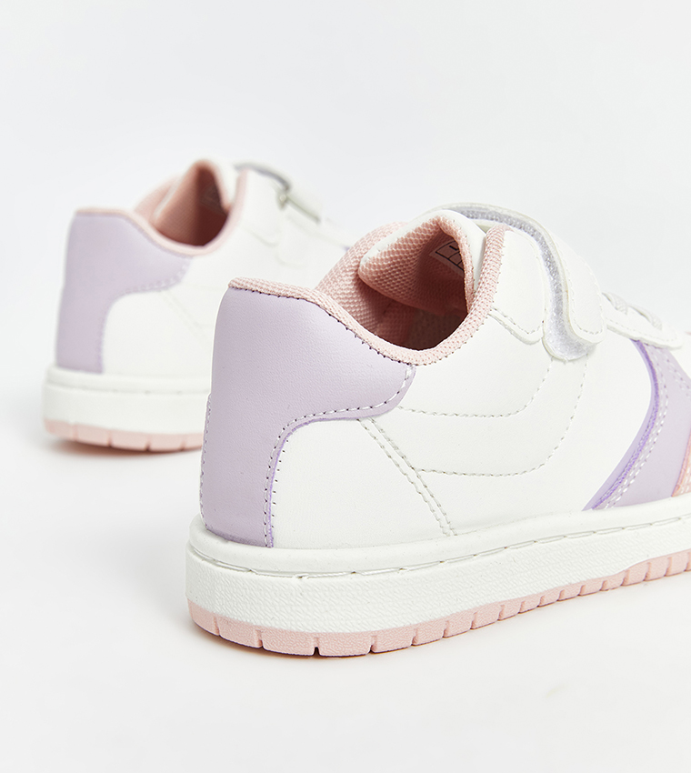 Color Block Velcro Closure Sneakers