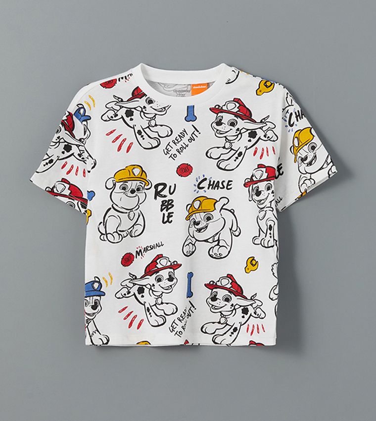 Paw Patrol Printed Crew Neck T-Shirt