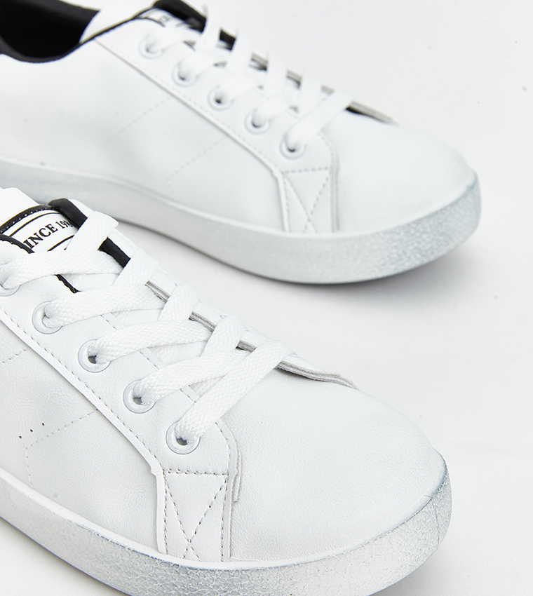 Round Toe Lace-Up Sneakers