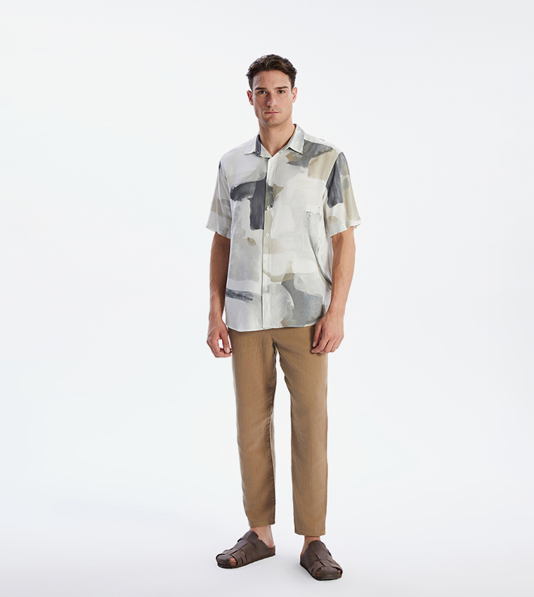 Patterned Short Sleeves Shirt