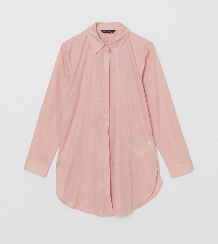Solid Long Sleeves Shirt Tunic