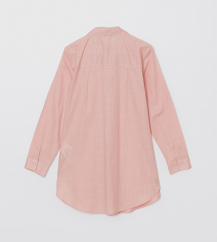 Solid Long Sleeves Shirt Tunic