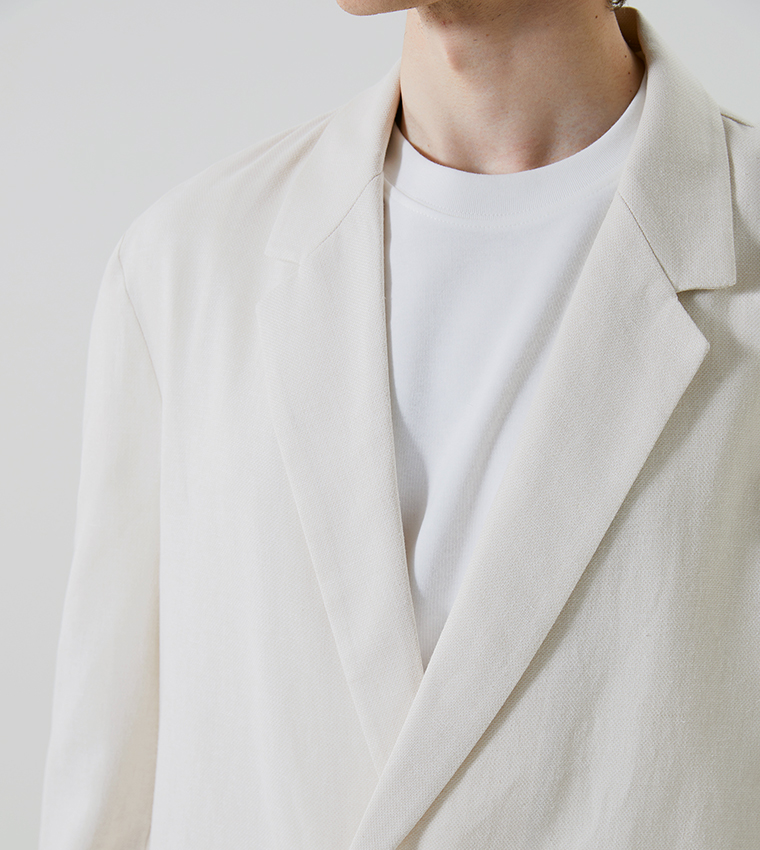 Single Breasted Lapel Collar Blazer