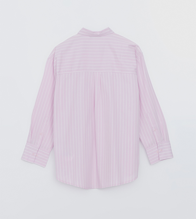 Striped Long Sleeves Oversized Shirt