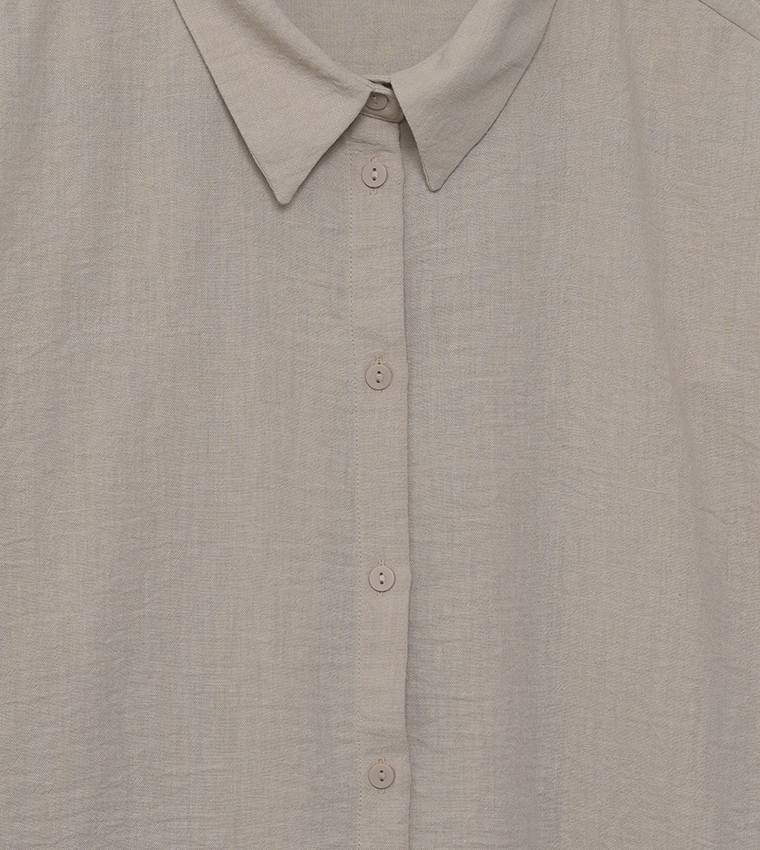 Solid Long Sleeves Tunic Shirt