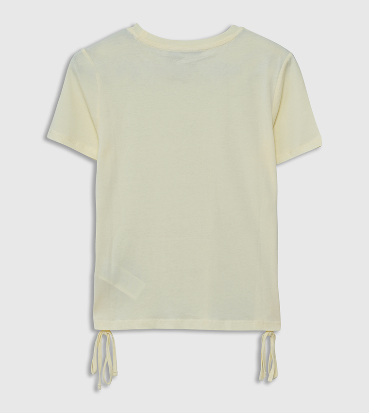 Solid Short Sleeves Crop Top
