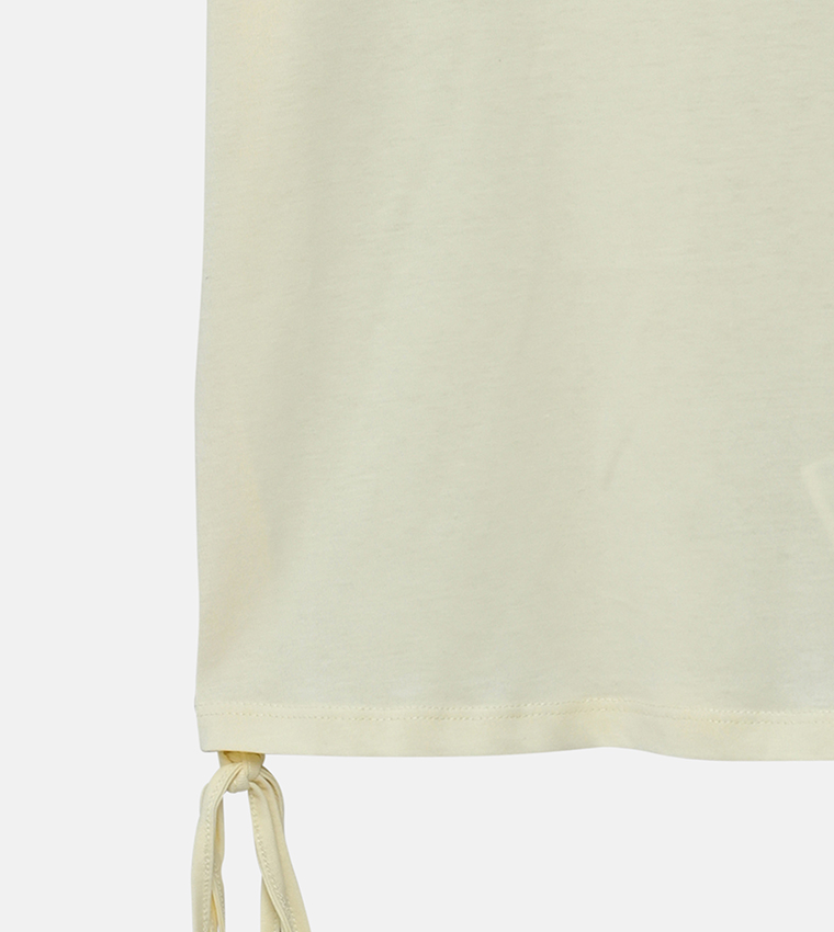 Solid Short Sleeves Crop Top