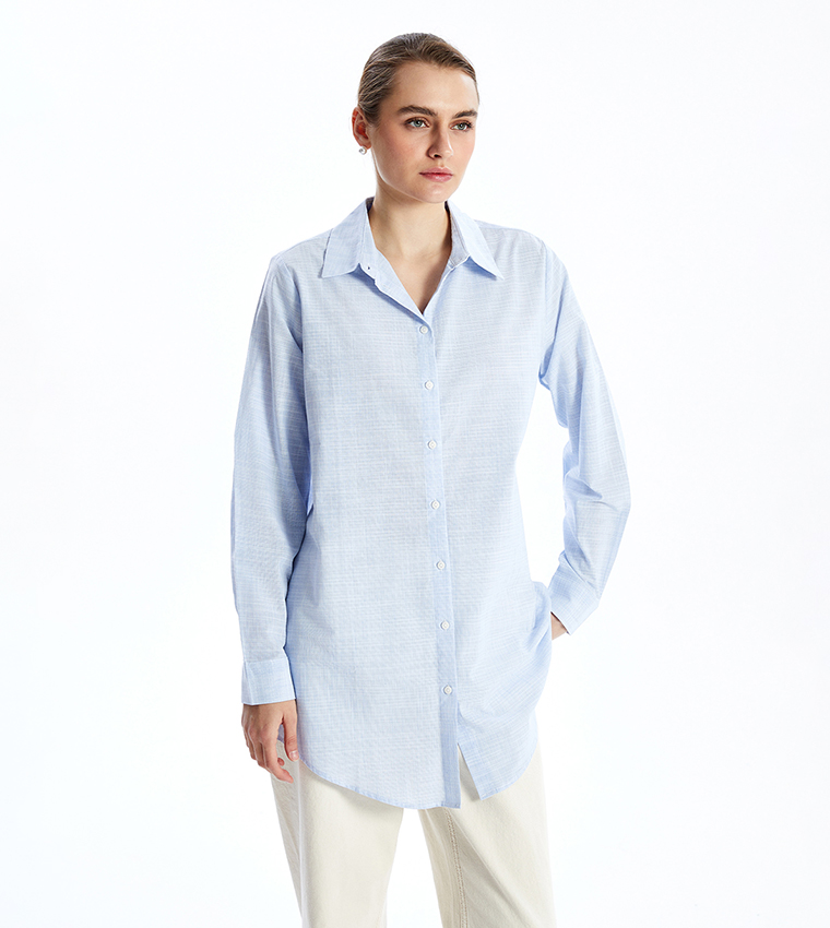Striped Long Sleeves Tunic Shirt