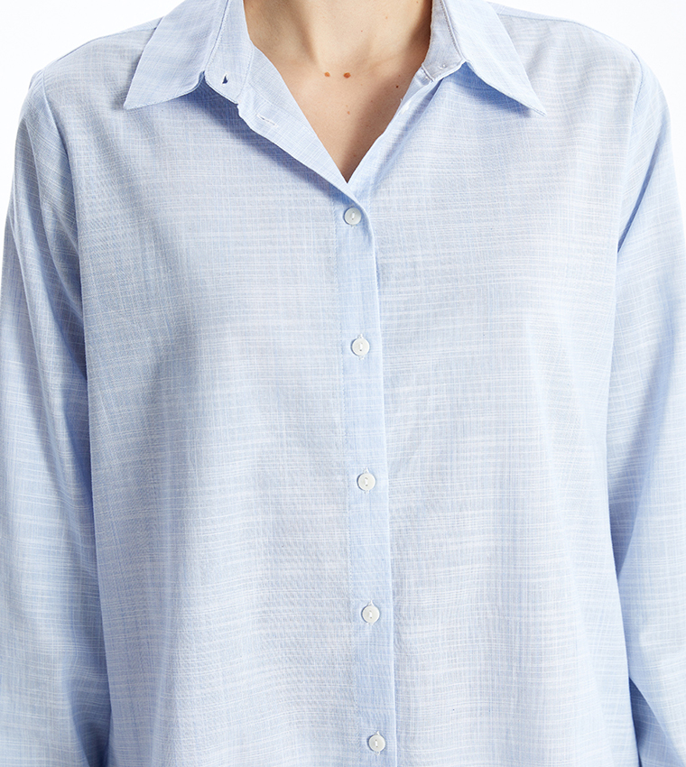 Striped Long Sleeves Tunic Shirt