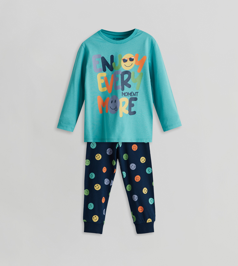 Boys Printed Long Sleeves Pyjama Set