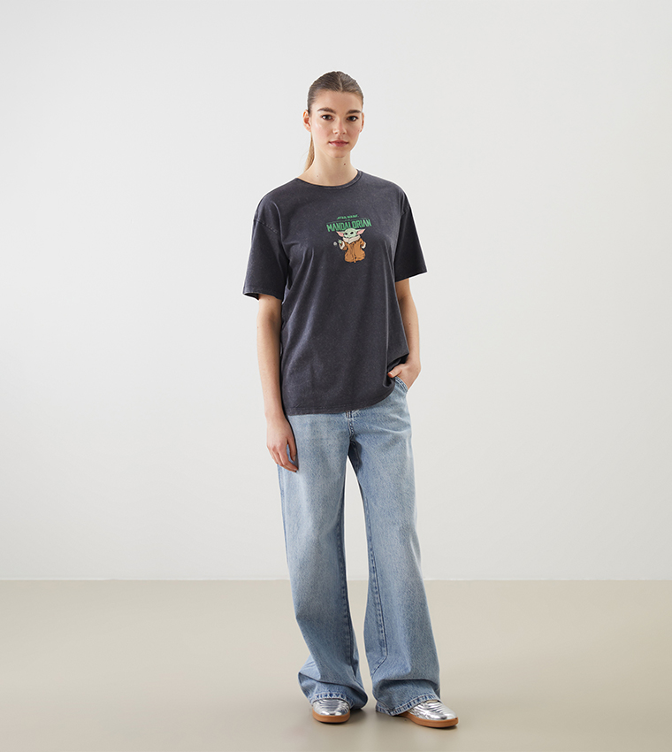 The Mandalorian Printed Crew Neck T-Shirt