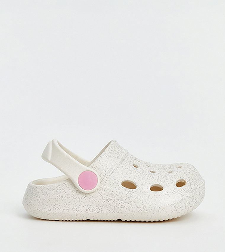 Round Toe Cut-Out Detail Clogs