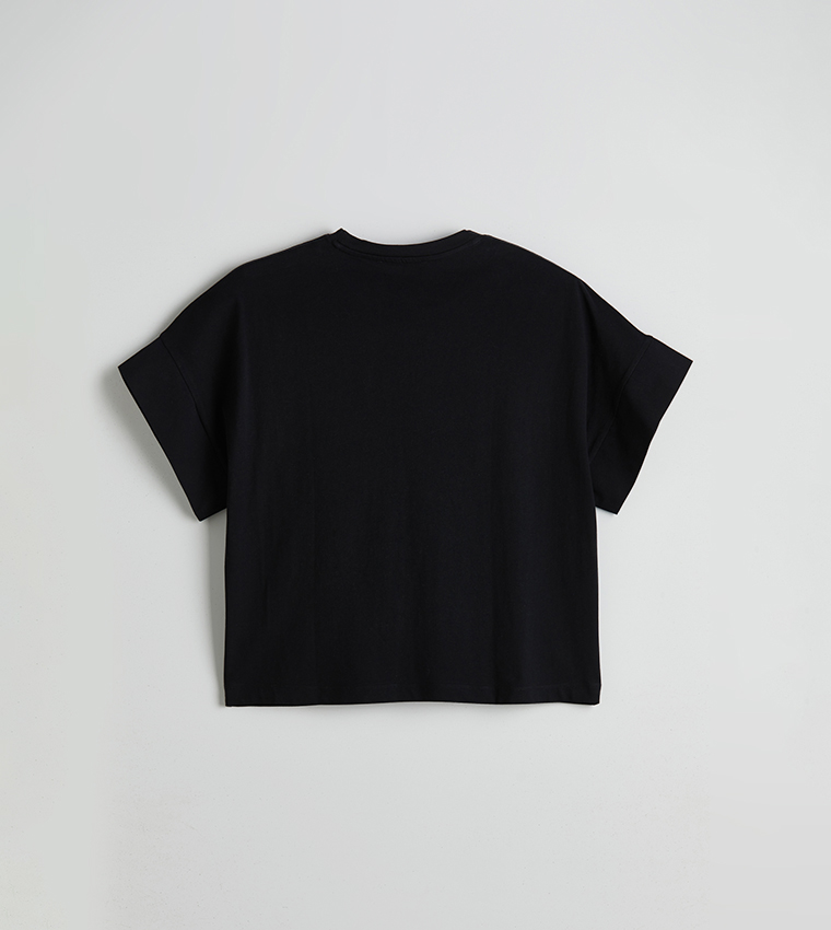 Solid Crew Neck Short Sleeves T-Shirt