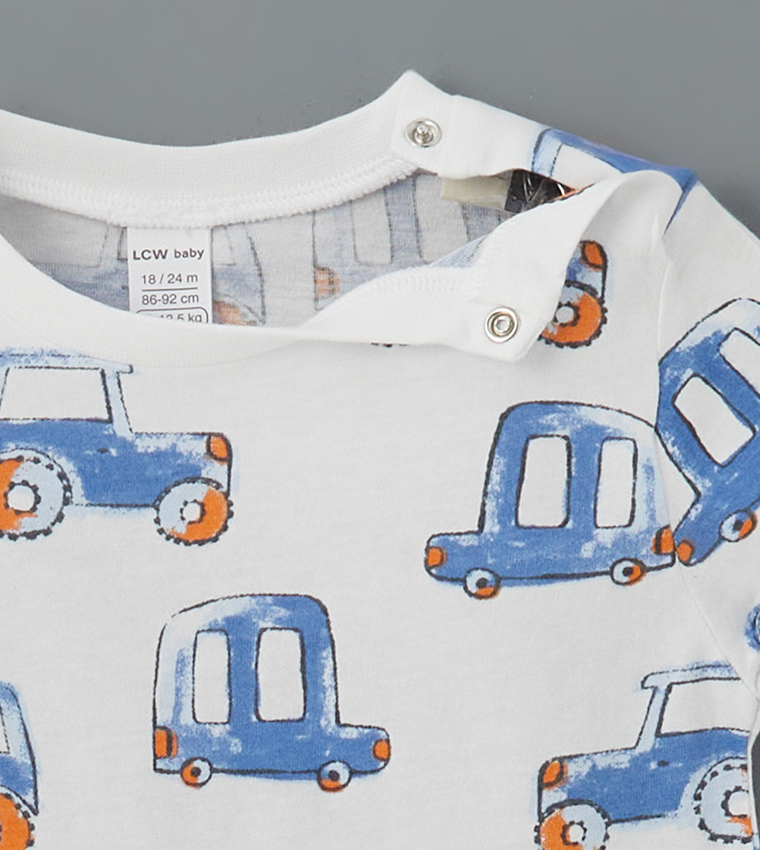 Pack of 2 Printed Short Sleeves Overalls