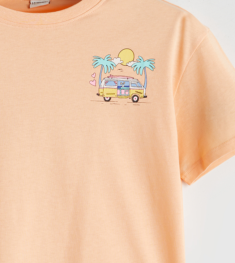 Printed Short Sleeves Casual T-Shirt