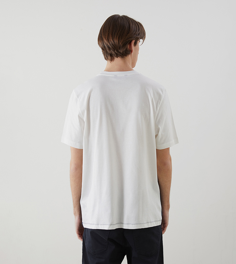 Color Block Crew Neck Jersey T-Shirt