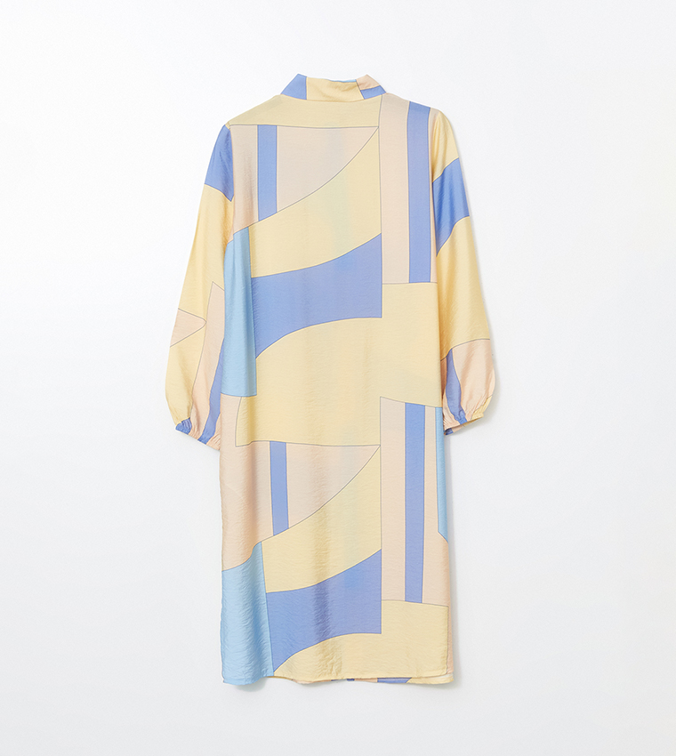 Patterned Long Sleeves Shirt Tunic