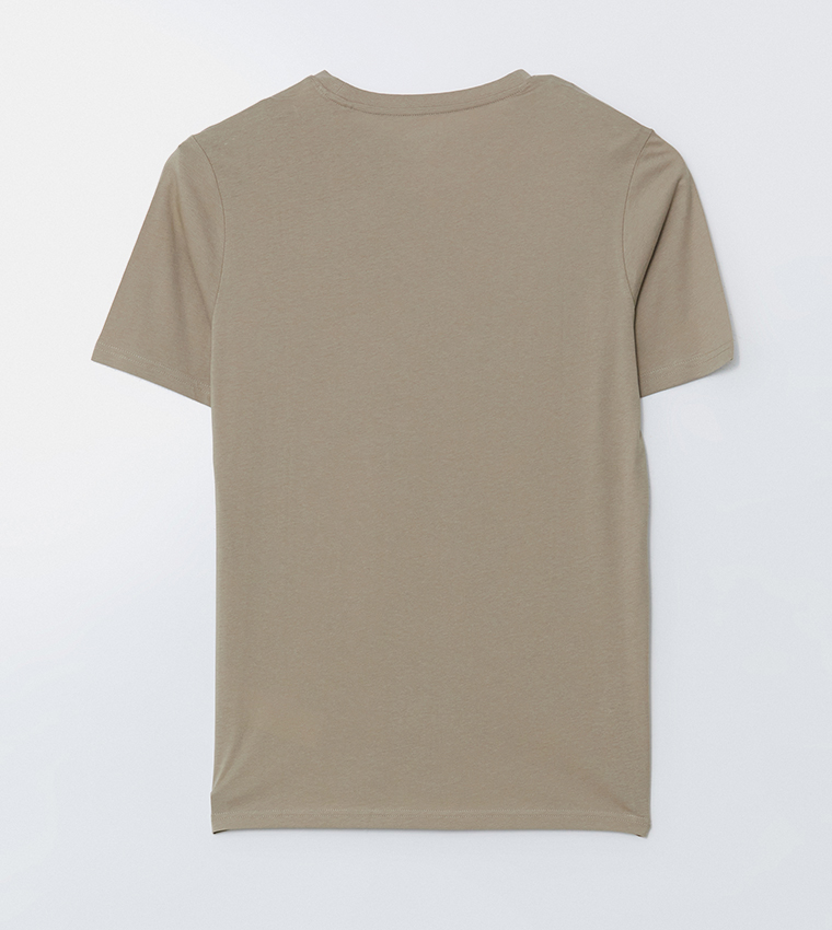 Printed Crew Neck Jersey T-Shirt