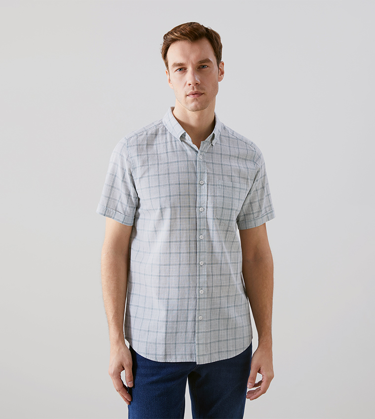 Plaid Short Sleeves Shirt