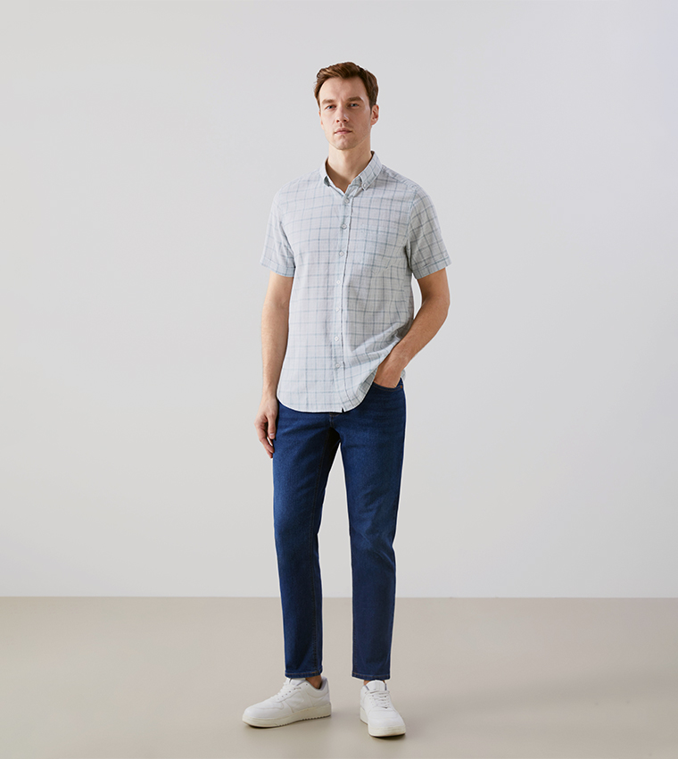 Plaid Short Sleeves Shirt