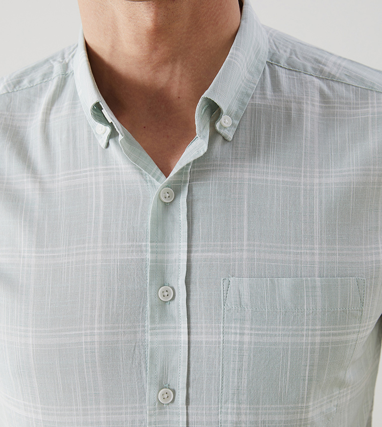 Plaid Regular Fit Poplin Shirt